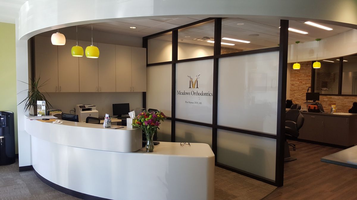 Millwork by J&M Custom Cabinet Shop at Meadows Orthodontics, Castle Rock, Colorado