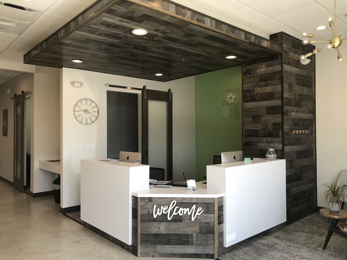 Millwork by J&M Custom Cabinet Shop at Shine Orthodontics, Thornton, Colorado